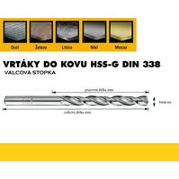 Vrták HSS-G    5,5x057/093mm DIN338 OREN