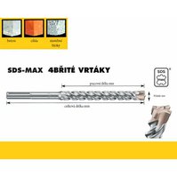 Vrták SDS-Max 25x400/520mm 4-břité, DeWalt